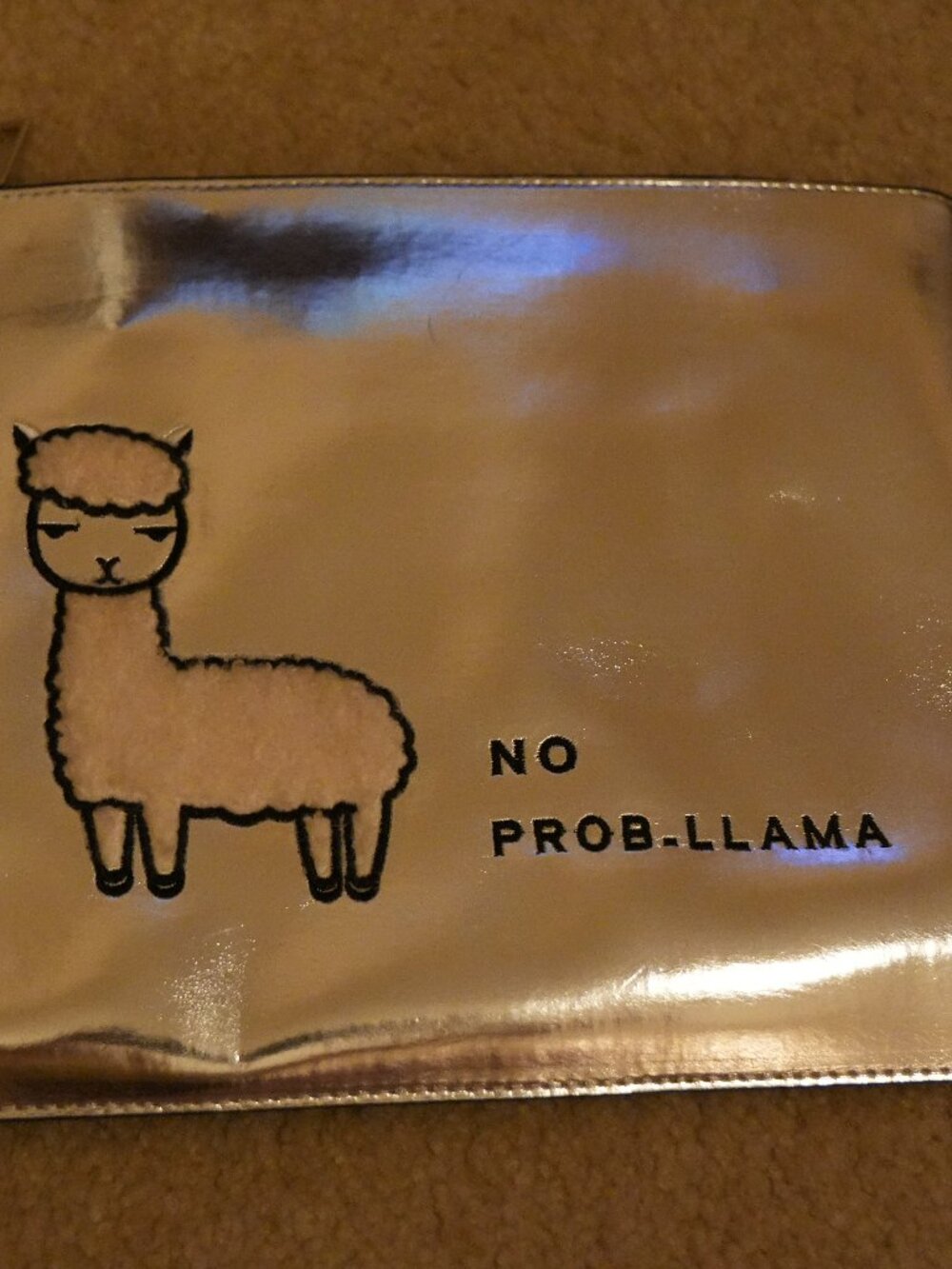 Evelyn K Metallic No Prob-Llama Synthetic Clutch